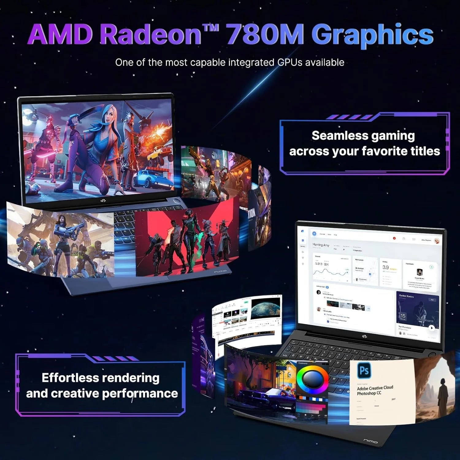 Gaming Laptop 17.3" Ryzen 9 8945HS,32GB RAM, 2TB SSD, Radeon 780M Graphics, PD 100W Type-C 4.0, AI&VR Ready Copilot+ PC, Backlit Keyboard Fingerprint