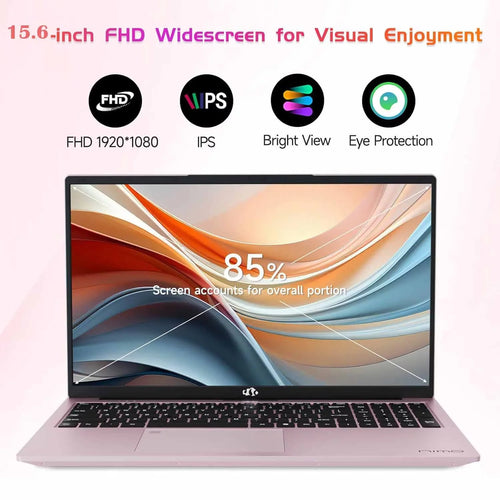 15.6 FHD Laptop Student Laptop 16GB RAM 1TB SSD Intel Pentium Quad-Core N100 Processor (Up to 3.4Ghz) Backlit Keyboard Privacy Camera Fingerprint Wifi 6 BT5.2 Business-Laptop Windows 11 Laptop-Pink