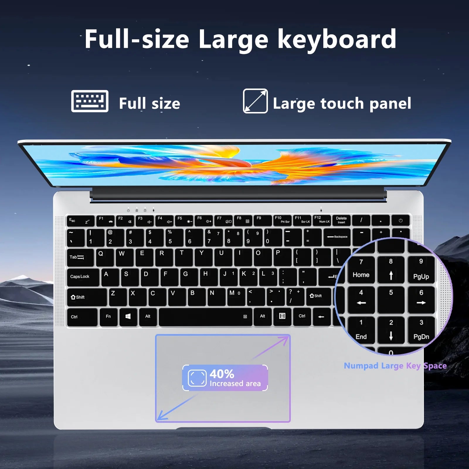 15.6-Inch Windows 11 Laptop with Intel Celeron, 8GB RAM, 256GB Storage for Students & Business