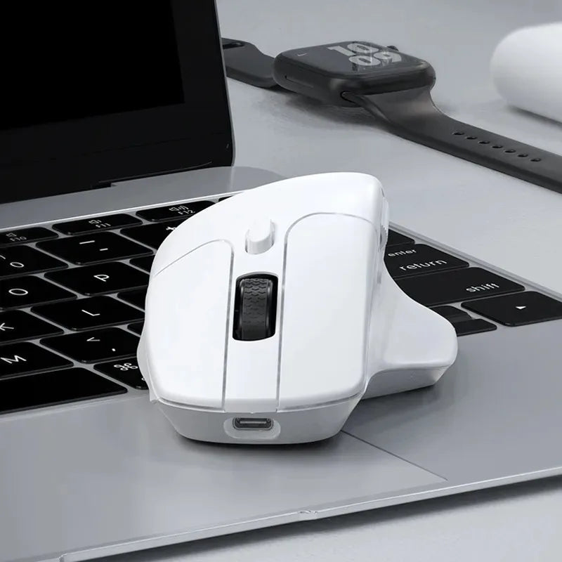 Keychron M6 Wireless Three Mode Mouse 2.4G Bluetooth PAW/PixArt 3395 Ergonomic Wired Gaming Design Custom Lightweight Mouse 78g