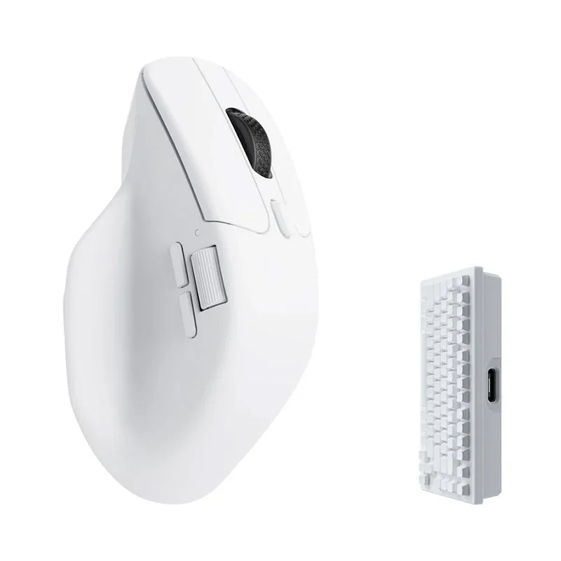 Keychron M6 Wireless Three Mode Mouse 2.4G Bluetooth PAW/PixArt 3395 Ergonomic Wired Gaming Design Custom Lightweight Mouse 78g