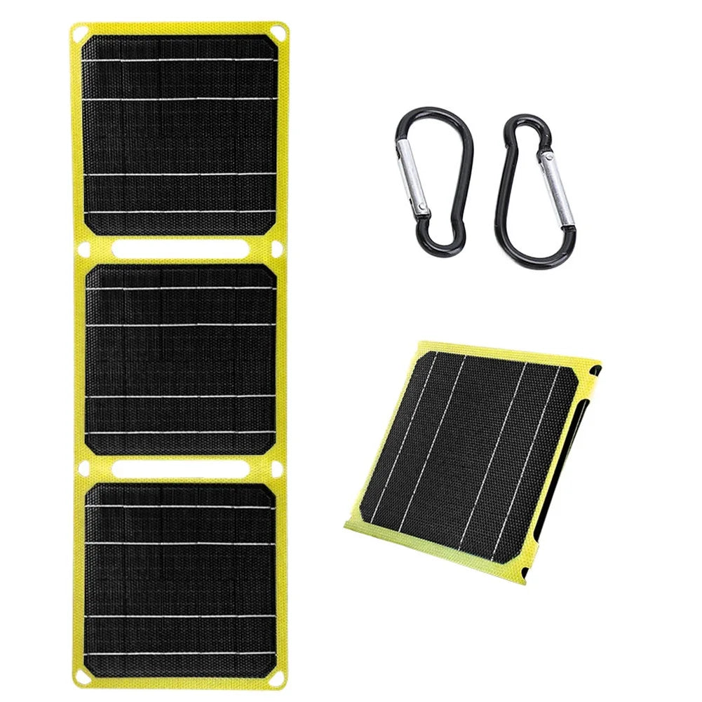 ​30W/40W 5V Portable Solar Panel Battery Phone Charger Foldable Mobile Power Bank Charger for Cell Phone Power Banks Flashlight