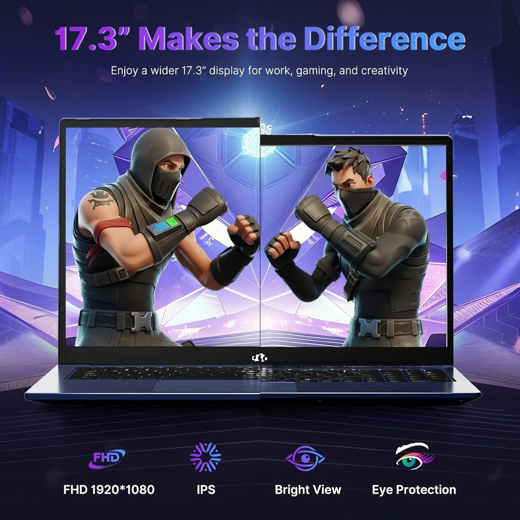 Gaming Laptop 17.3" Ryzen 9 8945HS,32GB RAM, 2TB SSD, Radeon 780M Graphics, PD 100W Type-C 4.0, AI&VR Ready Copilot+ PC, Backlit Keyboard Fingerprint
